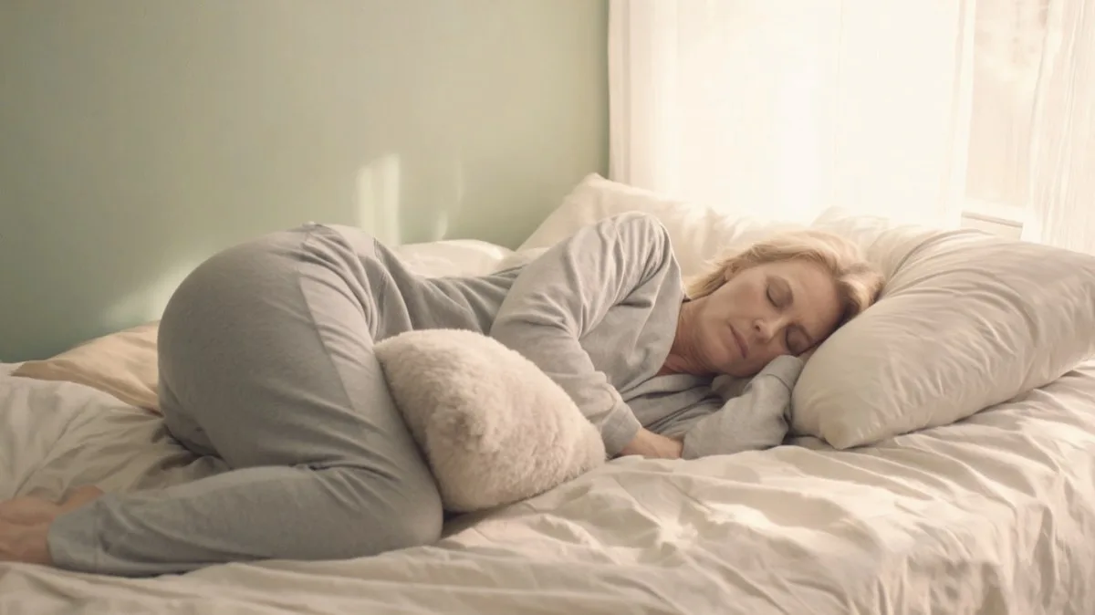 Side sleeping with a pillow between the knees for sciatica
