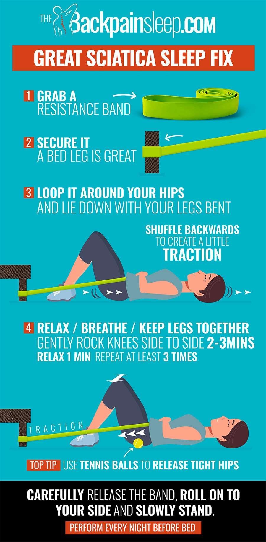 The Great Sciatica Sleep Fix: pre-bed exercise guide