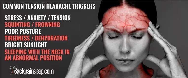 Common tension headache pain locations